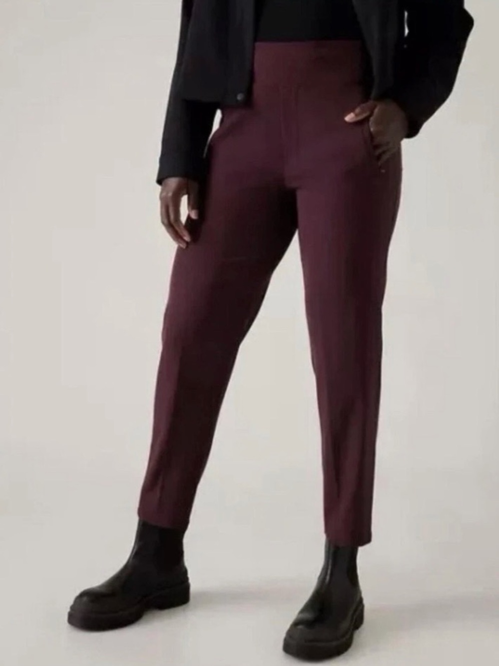 Athleta Plum Cropped Tailored Pants